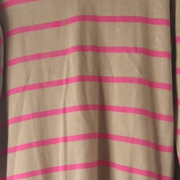 NEW! Nautica top women pink striped  v neck 100% cotton Sz XL - Picture 8 of 9